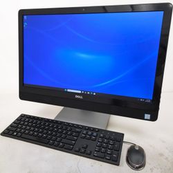 Dell 24” Full HD PC AIO Desktop / Windows 11 / HDD 750GB / RAM 8GB / WiFi AC / CD-DVD / Camera / Bluetooth / Keyboard & mice