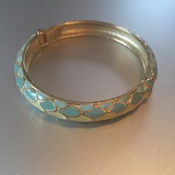 Teal and green bangle magnetic bracelet