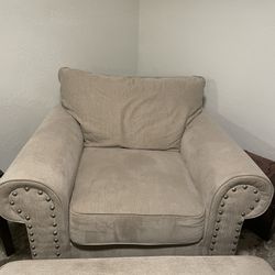 Couch With Over Sized Chair With Ottoman