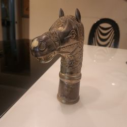 Vintage/antique Horse Head Container 