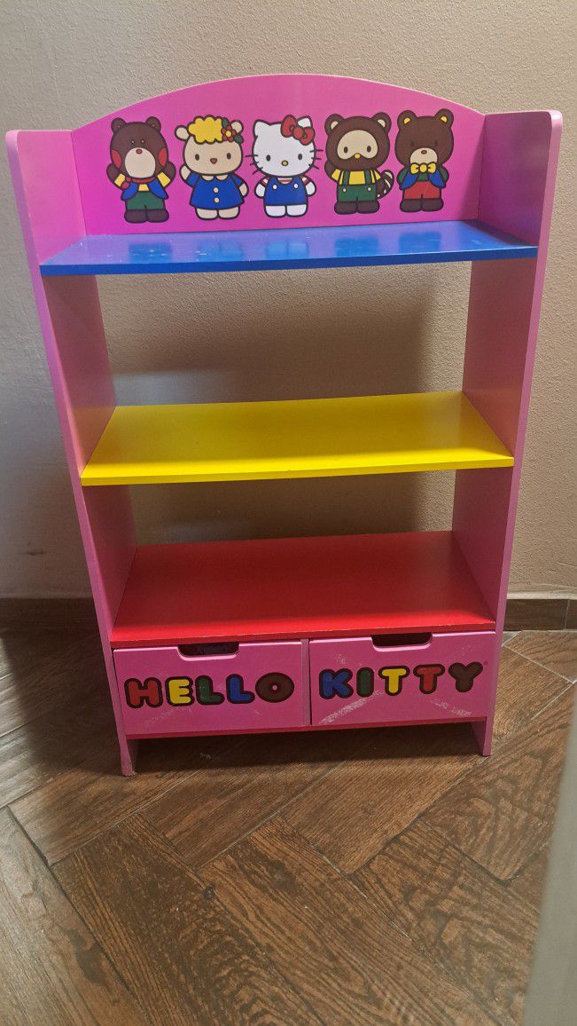 Hello Kitty Sanrio Shelf Dresser Cabinet Storage 