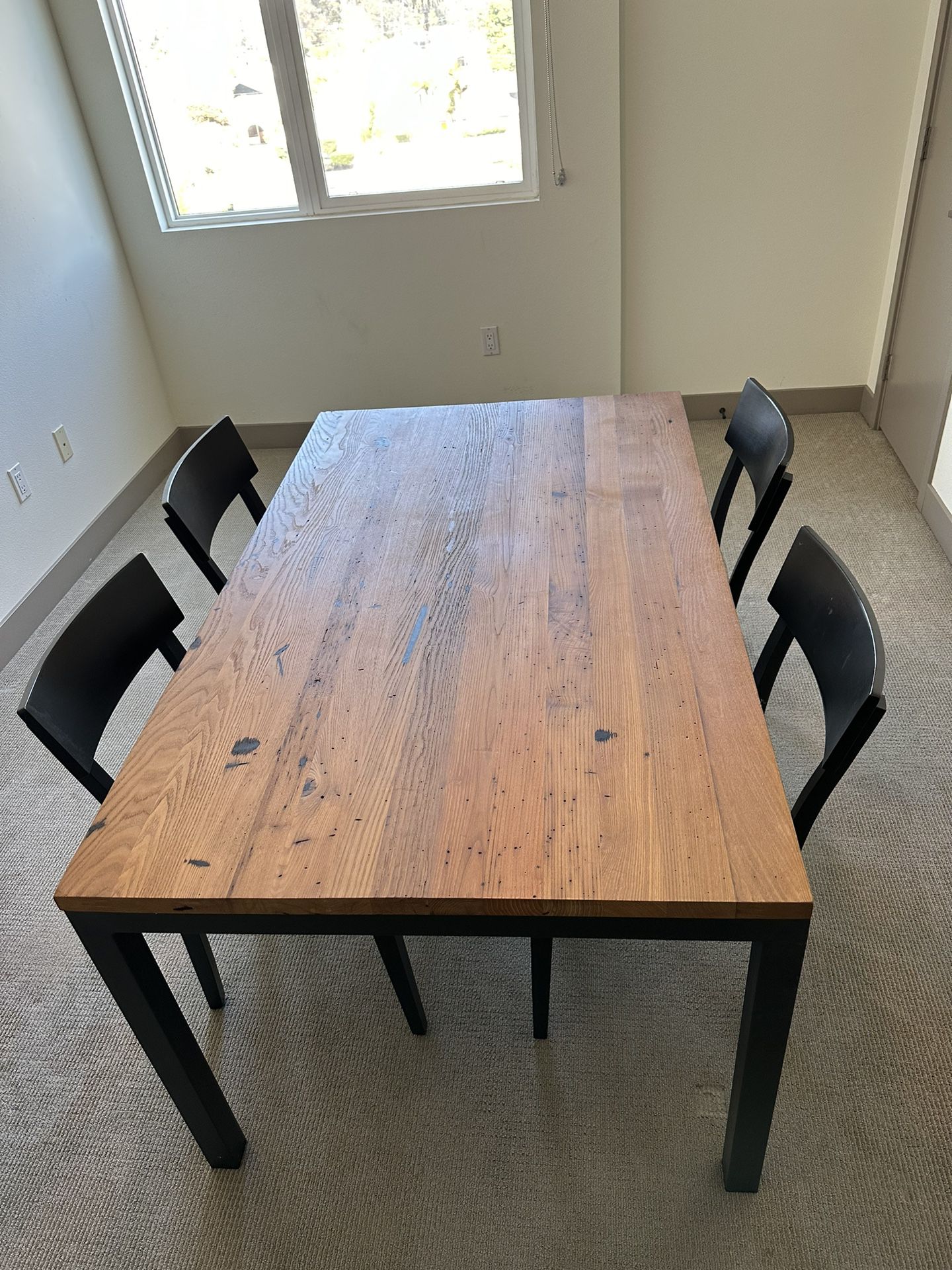 Room & Board Parsons Dining Table w/4 Cushioned Chairs