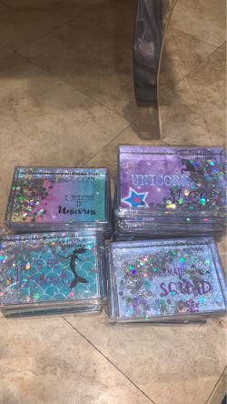 6in x 4in Photo Glitter Frames Mermaid and Unicorn Style for Birthday Party