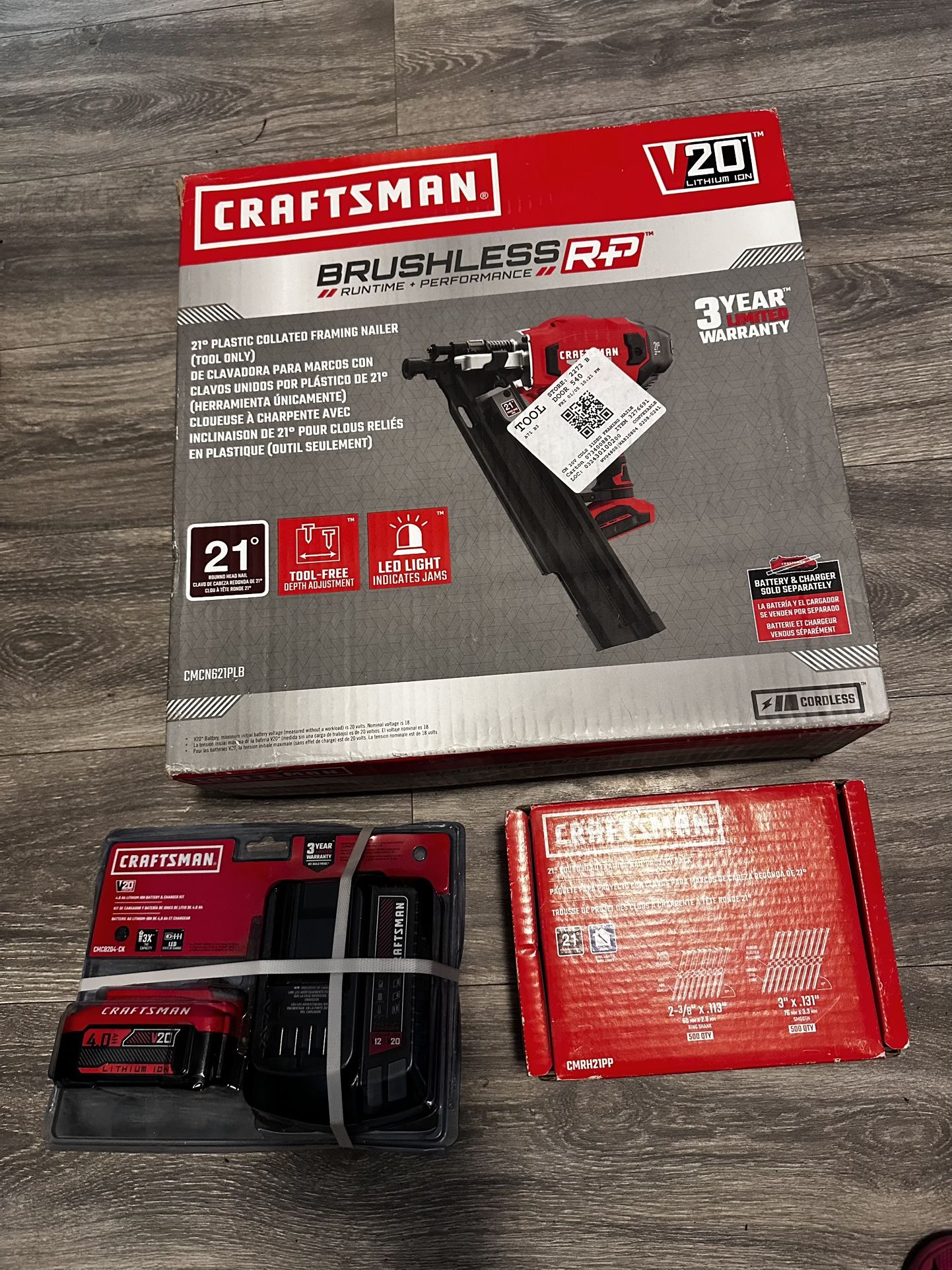  Nail Gun / Battery And Charger/Nails New In Box Never Opened 