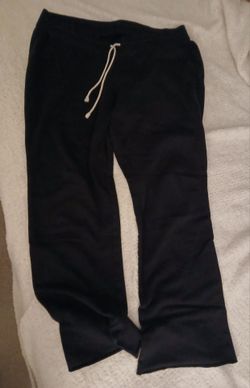 Womens flare leg black sweats with drawstring XL