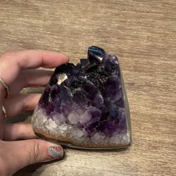 Banded Purple Amethyst Crystal Rock