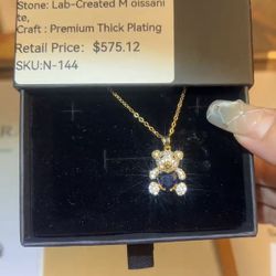 Lab Created Moissanite Diamond Pendant 