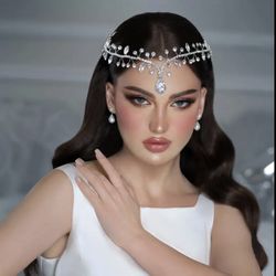 Brand New High-end Rhinestone Forehead Tiara Headpiece