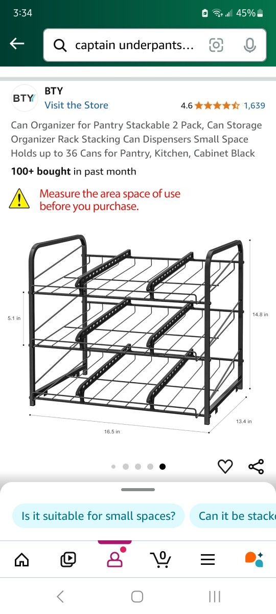 Stackable Can Rack/Organizer
