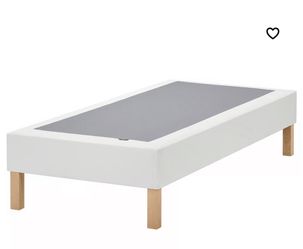 Ikea lyngor Slated Mattress Base With Legs And Cover TWIN