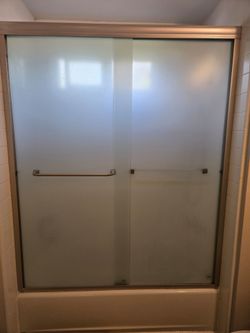 Frosted Delta shower door