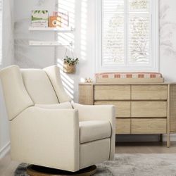 Babyletto Kiwi Cream Electronic Swivel Glider Power Recliner Nursery Chair