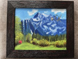 Big Four 8x10 original oil painting w/frame
