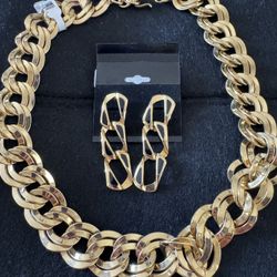 $20 Thick Necklace Choker & Earrings 