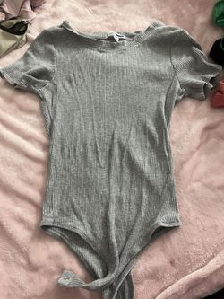 size M grey fashion nova bodysuit