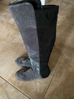 Glittery Sparkly Small Heel Shoes