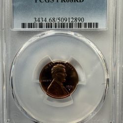 1971-S Lincoln Memorial Cent 1C – PCGS PR68RD – Proof Red – High-Grade U.S. Coin