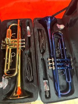 Blue or Gold Trumpet with New Mouthpiece and Valve Oil $180 Each Firm