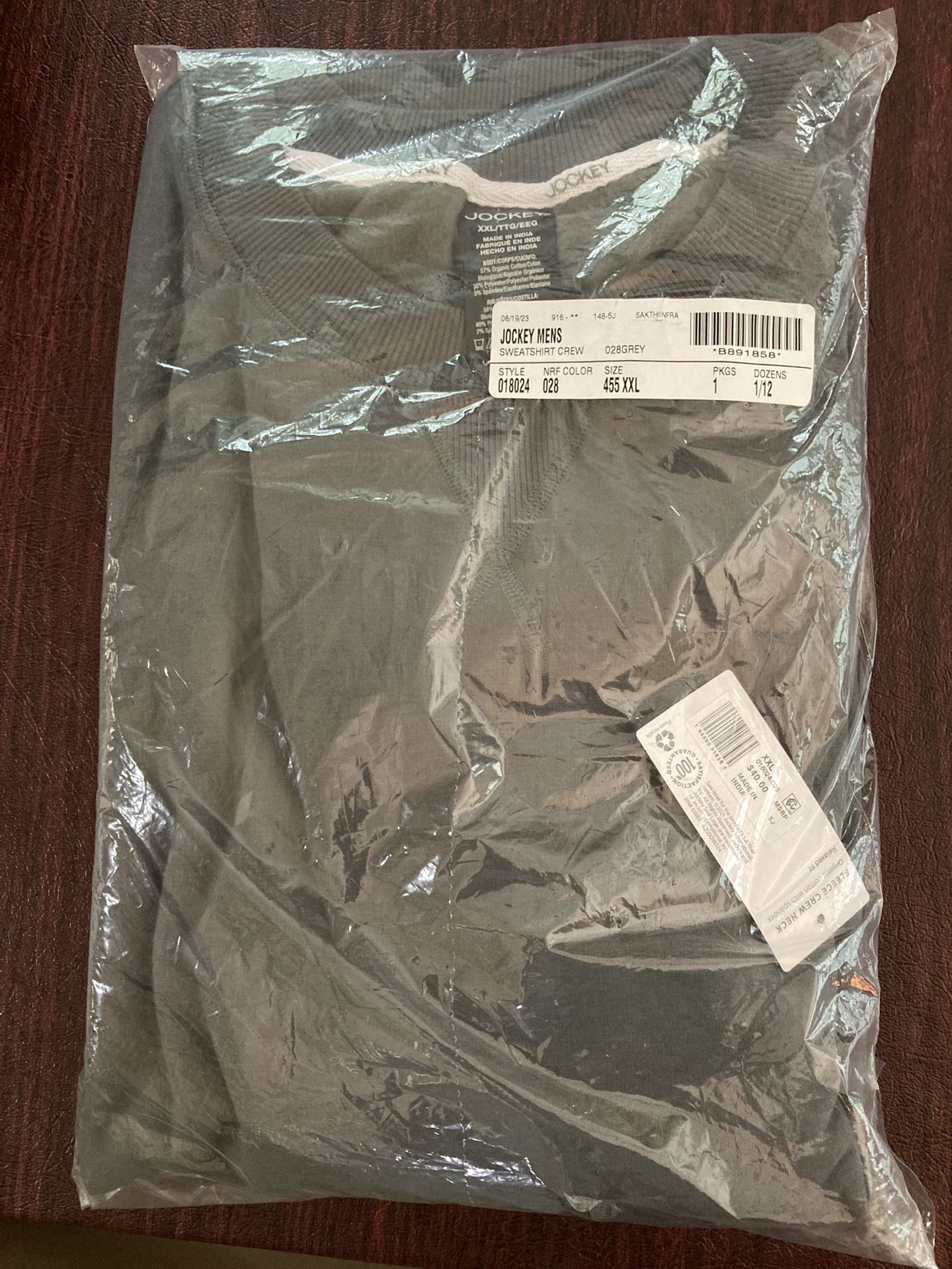 JOCKEY MENS SWEATSHIRT FLEECE CREW NECK