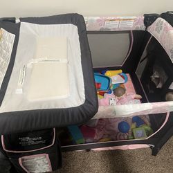 Playpen With Diaper Change Table