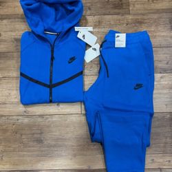 Nike Men's Tech Fleece Full-Zip Blue Size S-XL