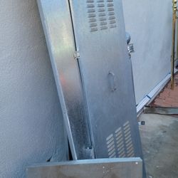 Galvanized Water Heater enclosure shed.