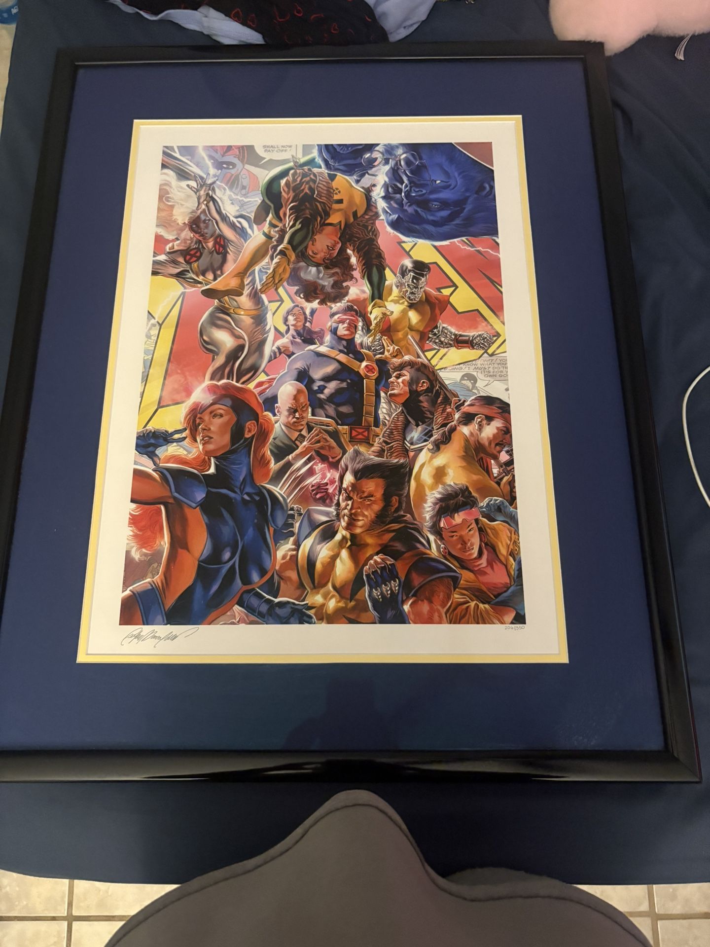 X-men Limited Art print (custom Frame Museum Glass)