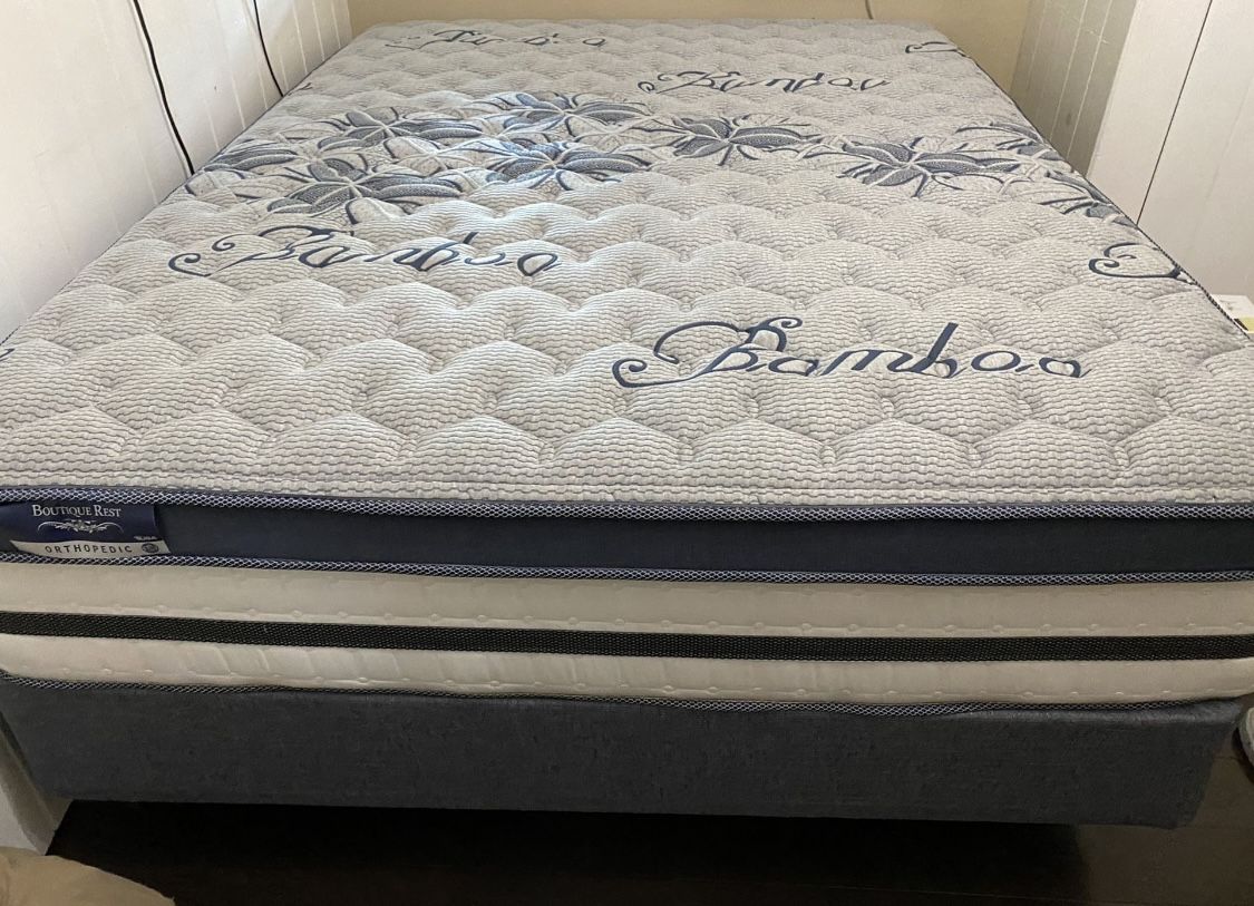 BRAND NEW “LUXURY EURO PILLOW TOP BAMBOO” MATTRESSES 💯 COLCHONES NUEVOS PILLOW TOP 💯 💥12 inches thick 💥 Queen $210❌ $270 With Box Spring 💥 FU