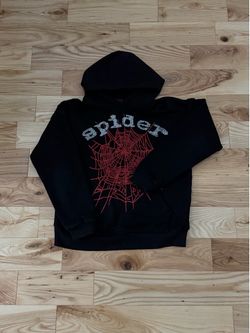 Sp5der hoodie og rhinestone black