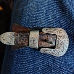 Unknown western belt silver buckle