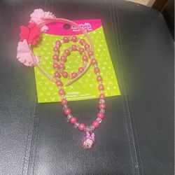 Minnie Mouse Necklace,headband, Bracelet Set $5 Only 