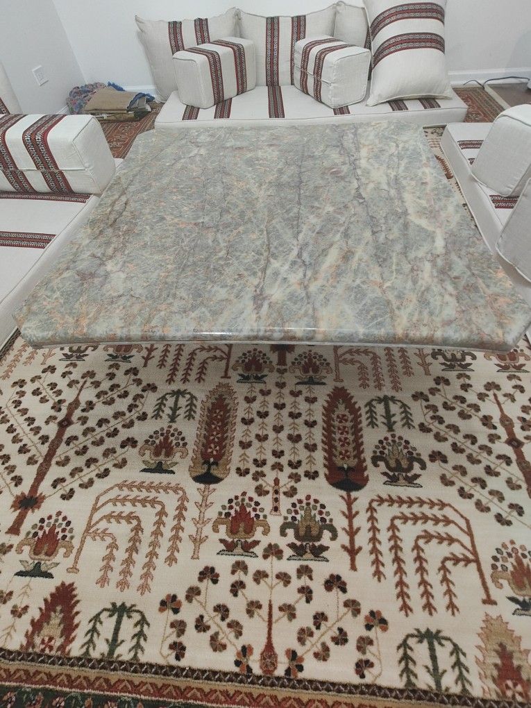 Marble coffee table w/marble base