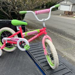 Child Kid Children Bike 16” Wheels With Training Wheels Bicycle Tricycle Trike in Good Condition
