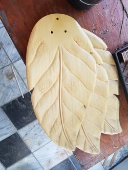 Fan blades leaf shape hampton bay antiqua