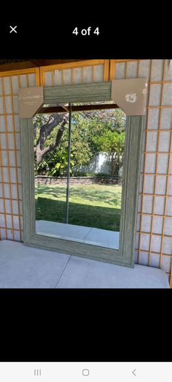 New Green Wood Framed Mirror
