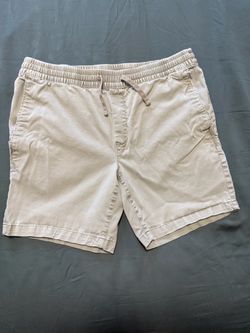 Men's Khaki Drawstring Shorts, size M 32/34, excellent condition