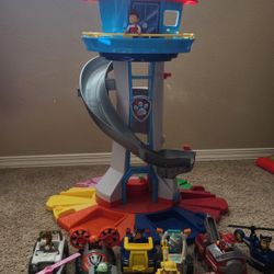 Paw Patrol Adventure Bay Tower, All Cars And Characters -$60