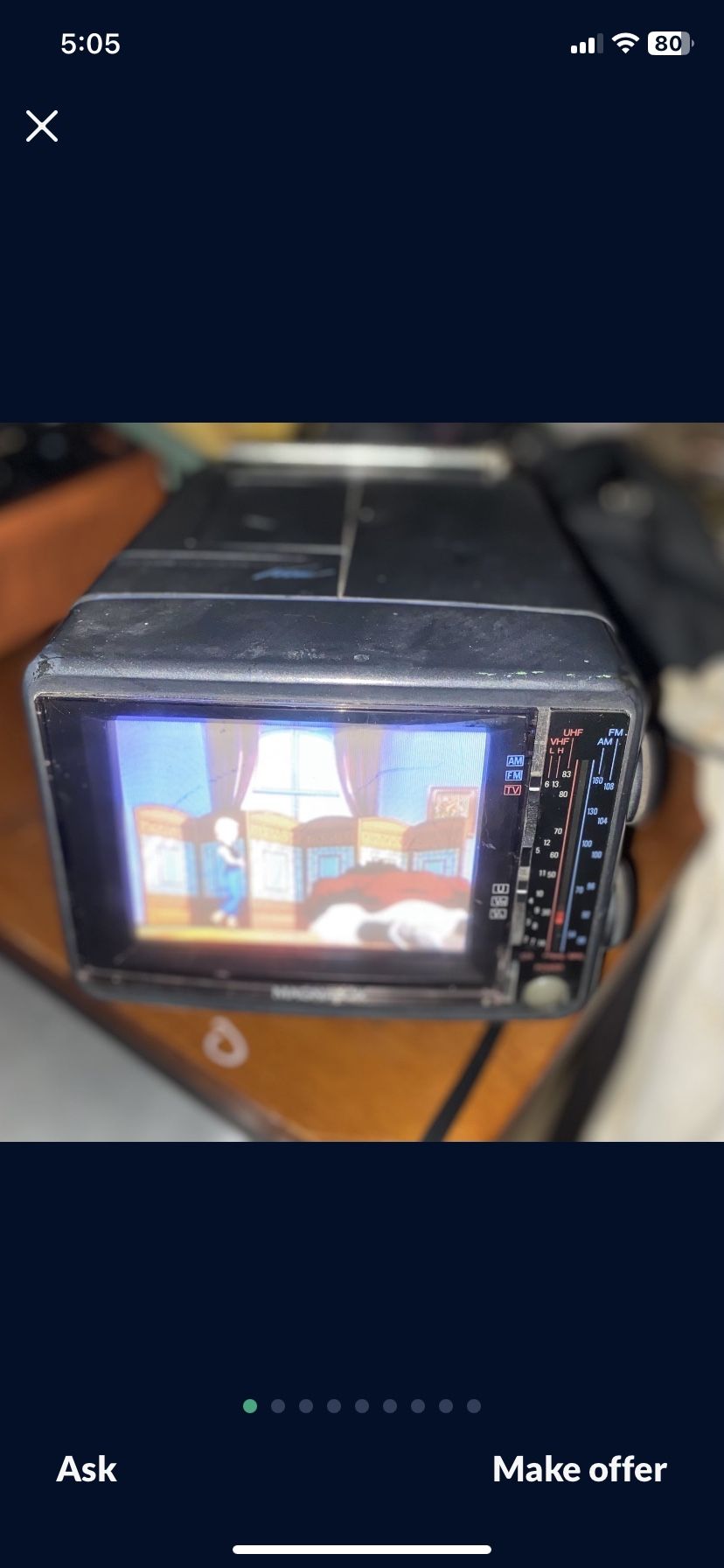 Vintage Portable Tv