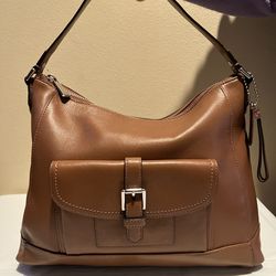 Coach Charlie leather hobo shoulder handbag
