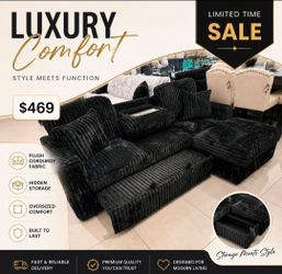 Stylish sectional  sofa with pull-out bed