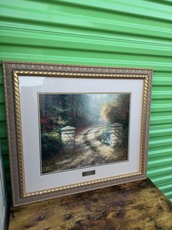 Thomas Kinkade Framed Print with Gold Frame