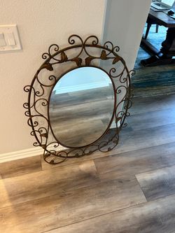 Decorative oval wall mirror – 42” tall
