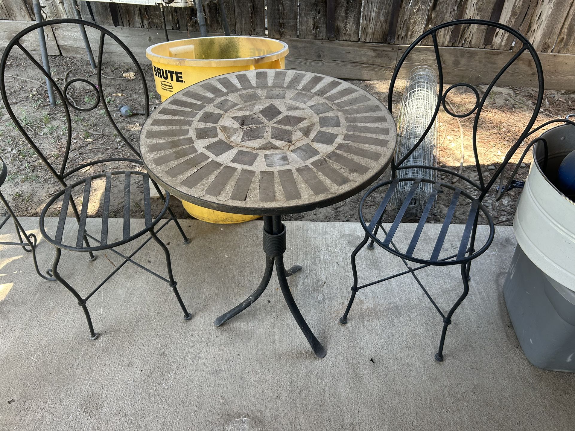 3pc Patio Set Cast Iron