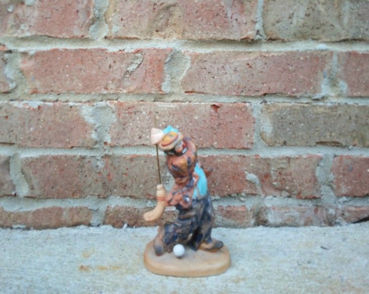 Emmitt Kelly Circus Collection Golfer Clown Figurine