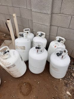 30lb Propane Cylinders With OPD Valves. 7 Of Them
