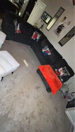 Smoke Grey Fabric Sectional Sofa