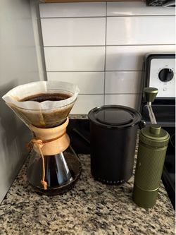 Chemex, Timemore S3, and Airscape Container
