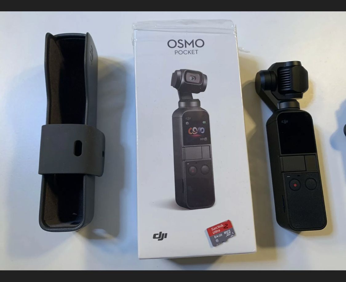 DJI OSMO POCKET, 64gb SD CARD AND TRIPOD MOUNT