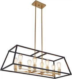 Gold and Black Chandelier