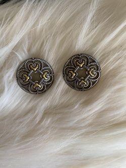 Brighton Silver and Gold Earring Pierced Studs
